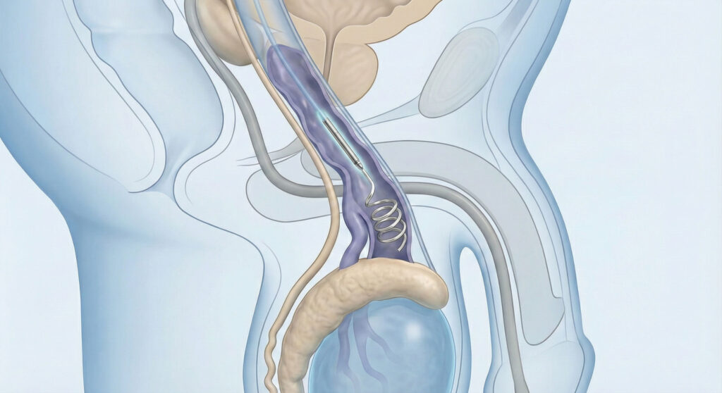 Ilustracja Embolizacji Żylaków Powrózka Nasiennego