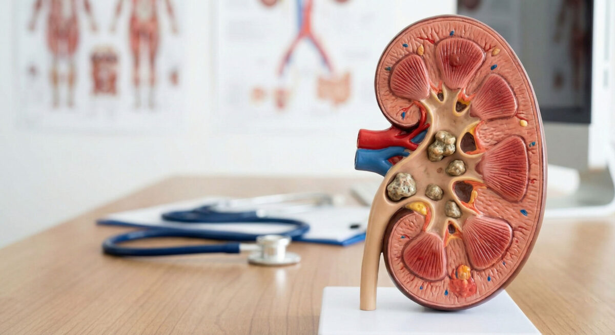 Kamica nerkowa model trojwymiarowy