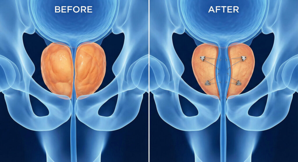 Urolift przed i po zabiegu